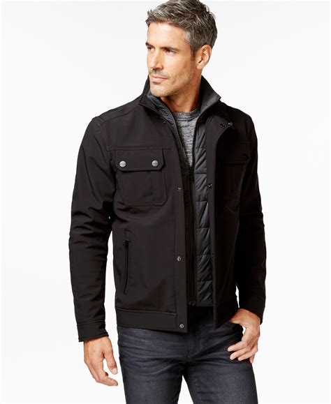 michael kors mens jacket - black|michael kors men's hipster jacket.